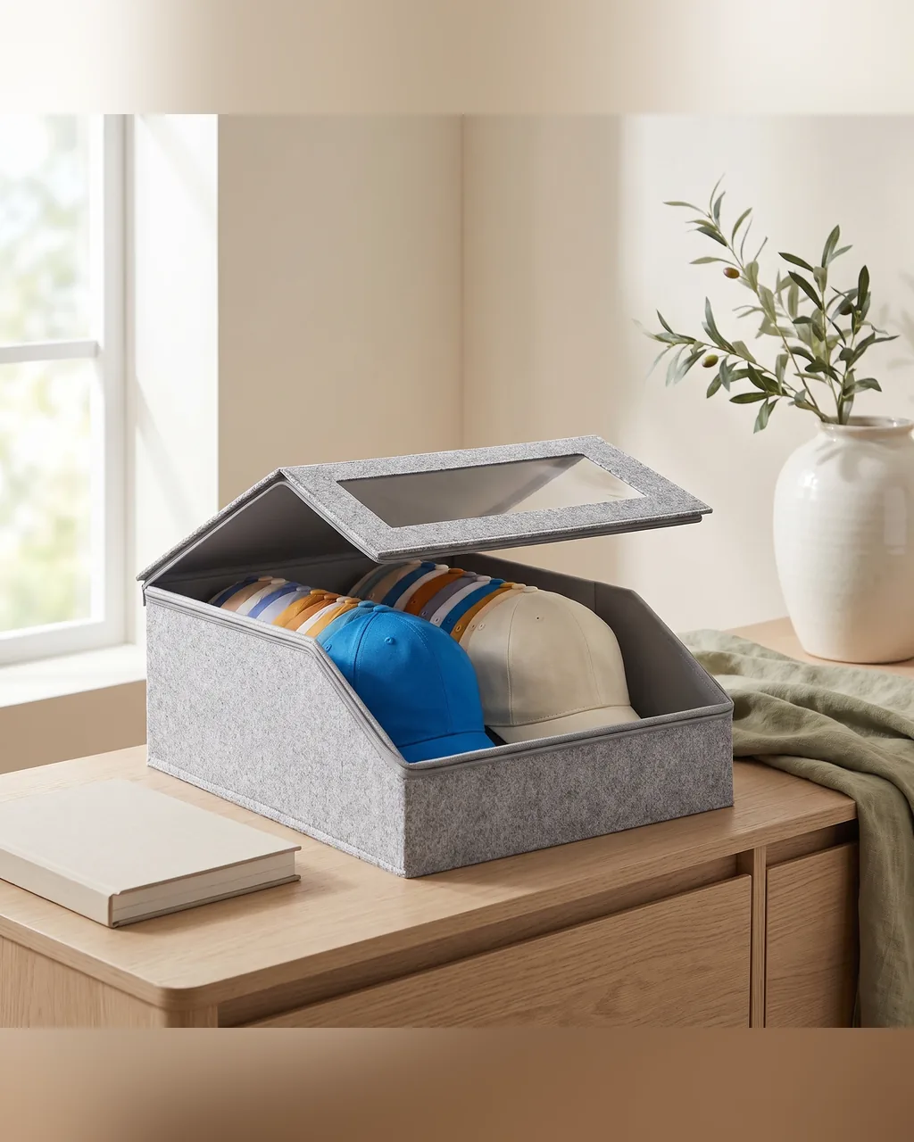 24-Hat Clear Cap Storage Box, product image 1 of 6