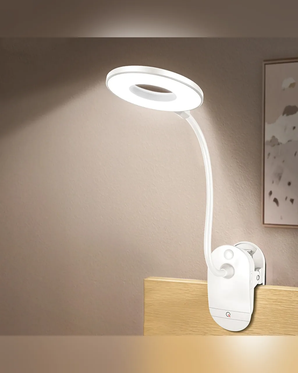 Cordless Clip-On Bedside Lamp, product image 1 of 5