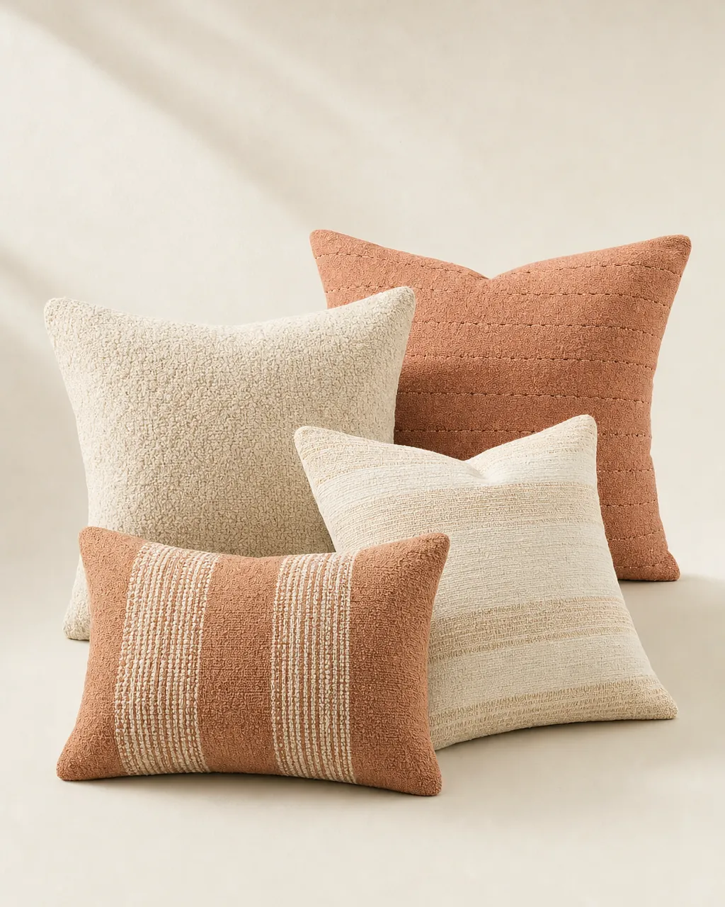 Crestmont Decorative Cushion Set, product concept image on a warm neutral background