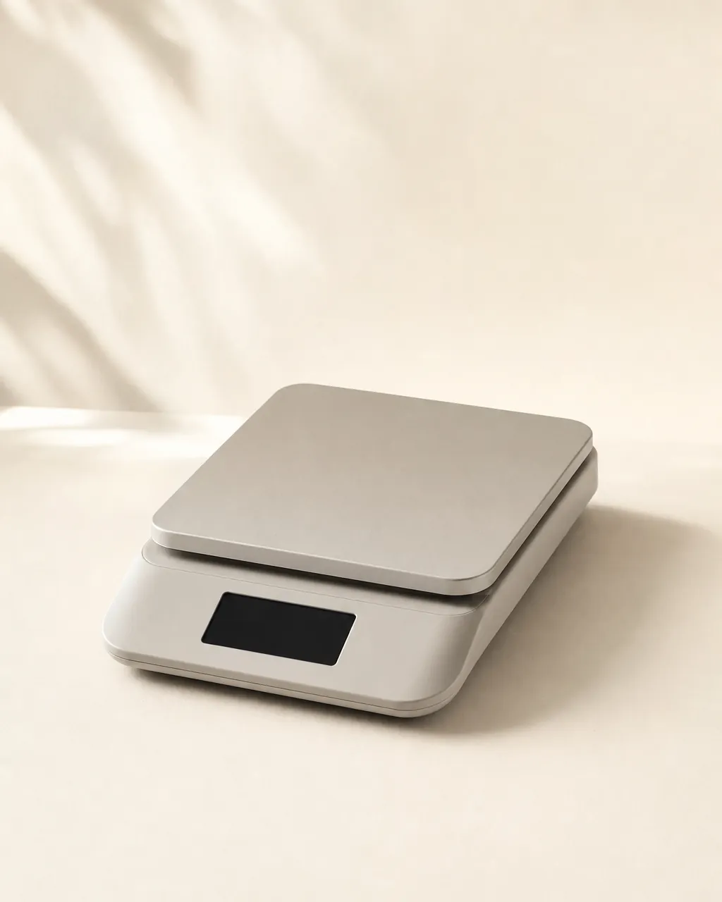 Crestmont Digital Kitchen Scale, product concept image on a warm neutral background