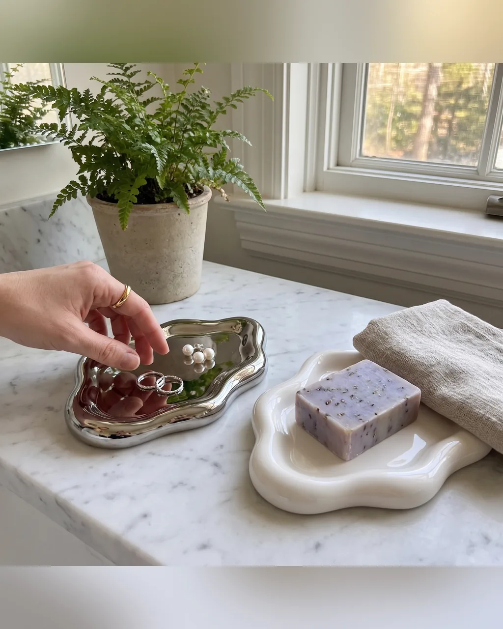 Electroplated Ceramic Jewelry Tray, product image 1 of 8