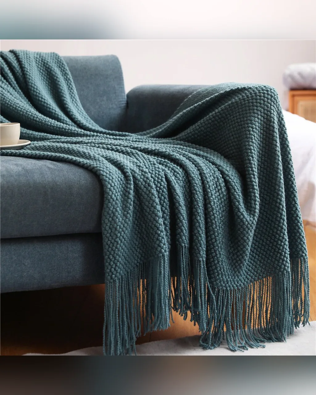 Nordic Knitted Throw Blanket, product image 1 of 8