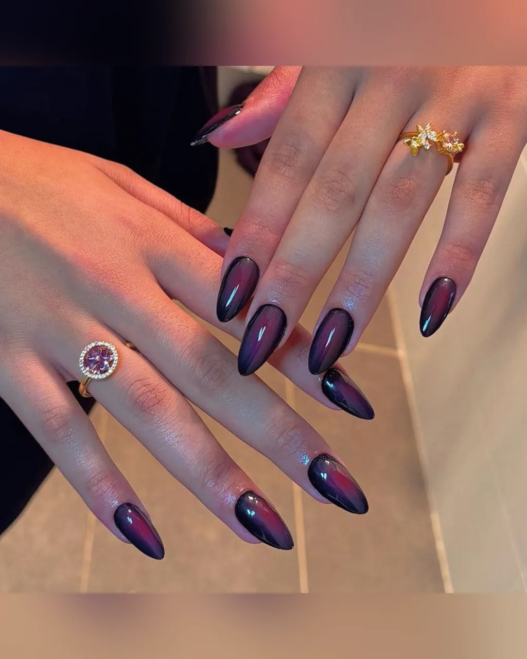 Plum Ombre Stiletto Press-On Nails, product image 1 of 5