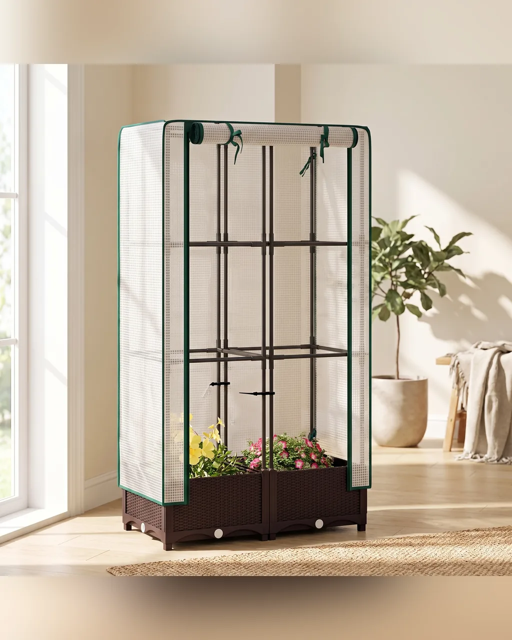 Raised Planter Bed with Trellis, product image 1 of 8