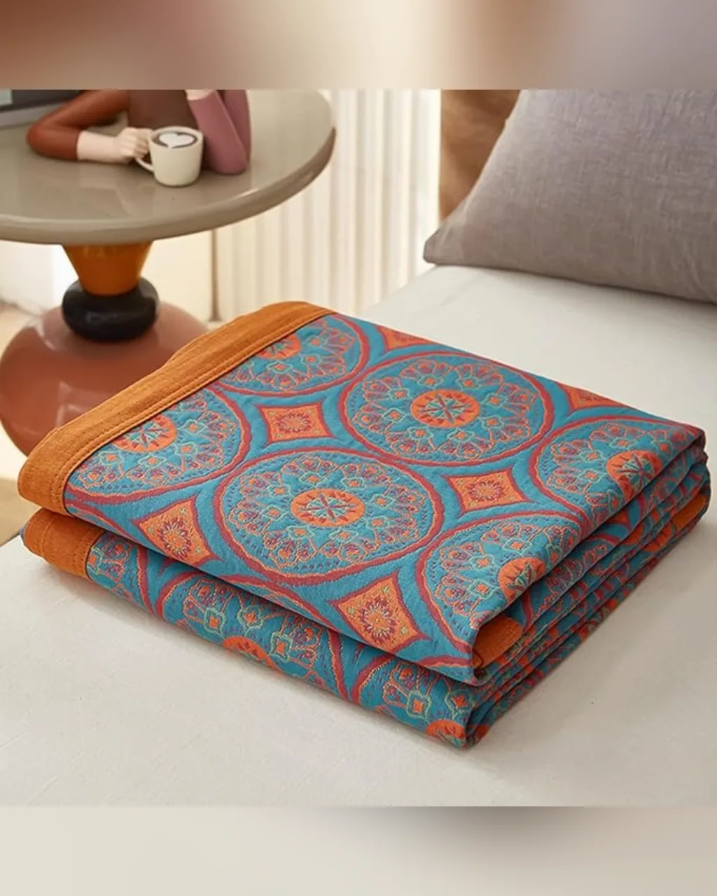 Reversible Cotton Summer Blanket, product image 1 of 8
