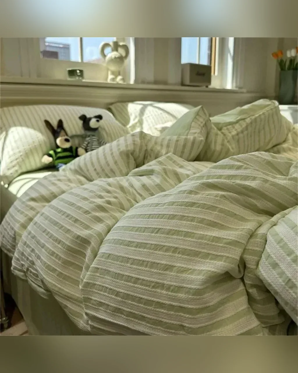 Striped Cotton Duvet Cover Set, product image 1 of 5
