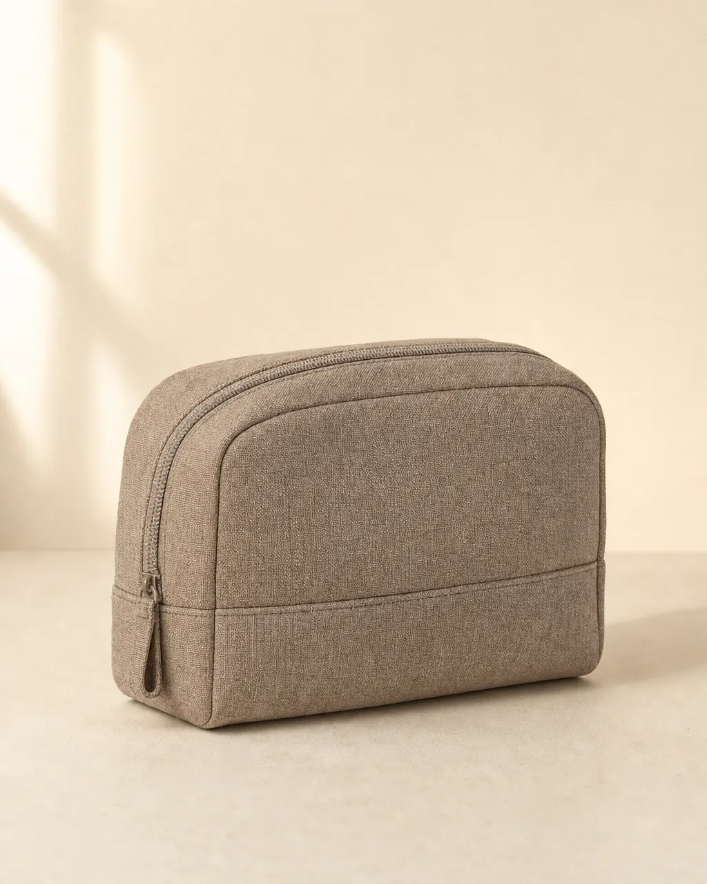 Crestmont Travel Toiletry Organizer, product concept image on a warm neutral background